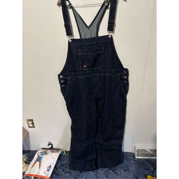 Dickies Women's Size 20WR Regular Blue Overall Pants Workwear Chores Farm - Picture 1 of 5